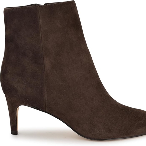 Brand New! 100% Suede, Rich Chocolate Brown Nine West Ankle boot, sz 9 w/ box - Picture 3 of 6